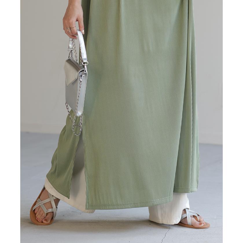 ワンピース レディース ロングワンピース プリーツ ロング ワンピ ロングワンピ マキシワンピース Tシャツワンピース | HUG.U | 24