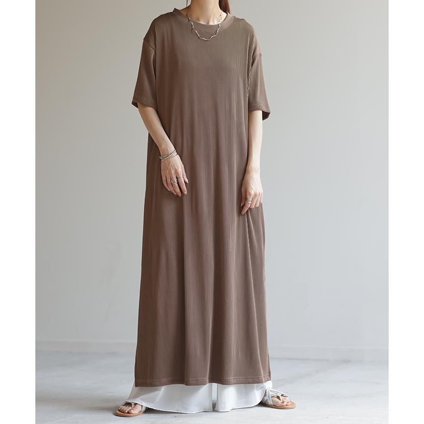 ワンピース レディース ロングワンピース プリーツ ロング ワンピ ロングワンピ マキシワンピース Tシャツワンピース | HUG.U | 09