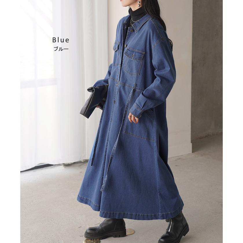 新品タグ付✨ 23区 DENIM デニム シャツ ワンピース ロング 46 新品タグ付✨ 23区 DENIM デニム シャツ ワンピース ロング 46