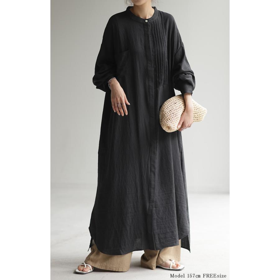 ワンピース ロング 麻混 ナチュラル シャツ シャツワンピース ワンピ レディース ロングワンピース ロングワンピ | HUG.U | 04