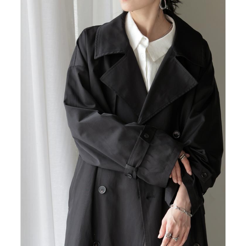 トレンチコート レディース 軽い アウター トレンチ コート ロング ロングコート ライトアウター 薄手 軽量 マキシ 2411sl | HUG.U | 20