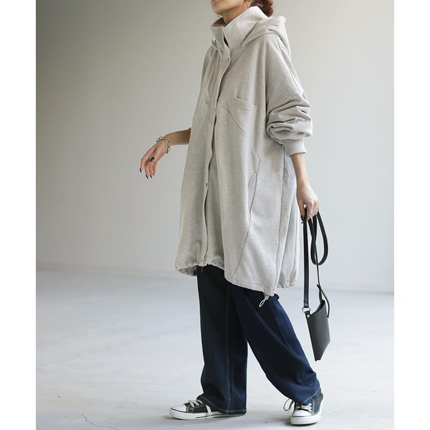 パーカー 超ゆったり 変形 スウェット 体型カバー レディース アウター ライトアウター トップス 変形パーカー タイムセールSW2 | HUG.U | 12