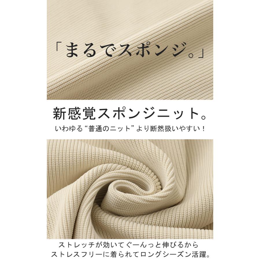 カーディガン カーデ 大粒 パール ニット スポンジニット きれいめ 体型カバー レディース トップス ぽわん袖 | HUG.U | 18