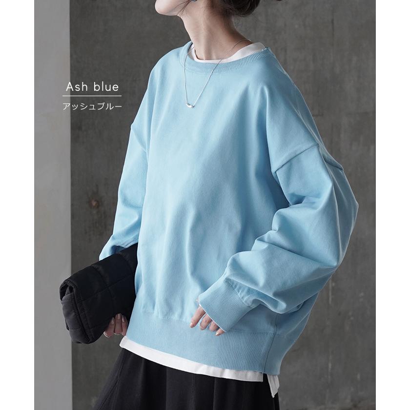 ニット 軽量 スポンジニット レディース プルオーバー セーター トレーナー トップス 軽い スポンジ 長袖 | HUG.U | 21