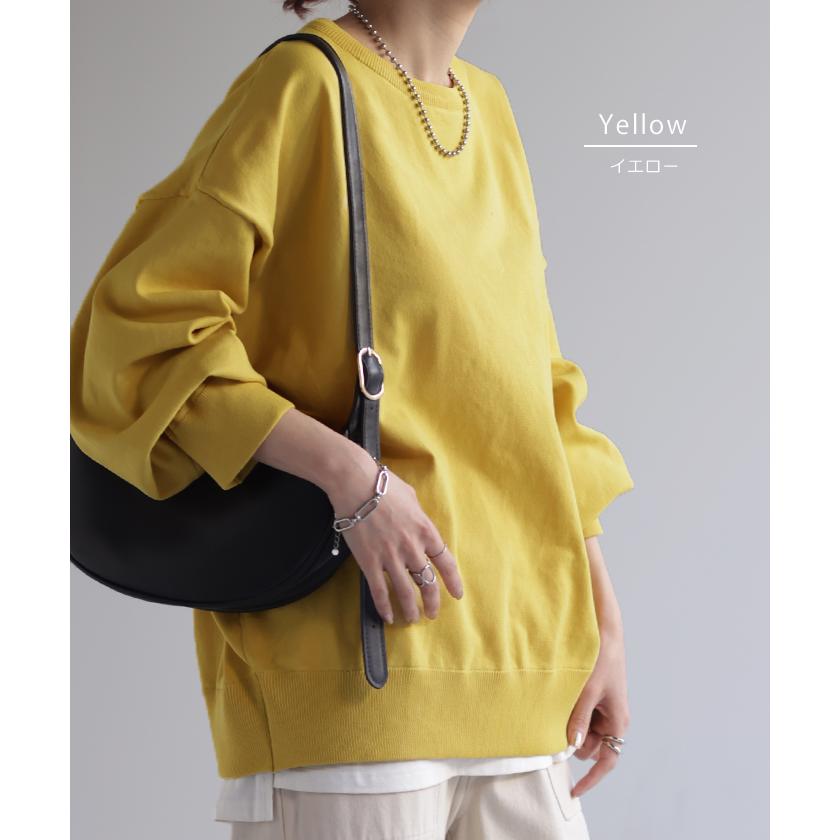 ニット 軽量 スポンジニット レディース プルオーバー セーター トレーナー トップス 軽い スポンジ 長袖 | HUG.U | 22