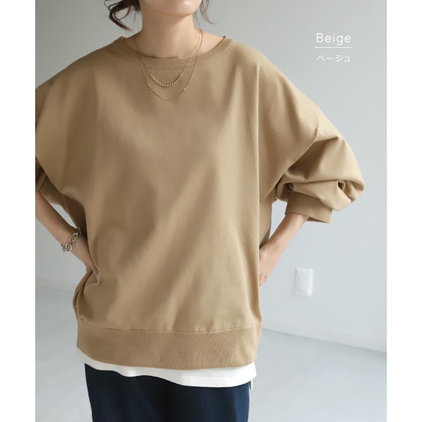 ニット 軽量 スポンジニット レディース プルオーバー セーター トレーナー トップス 軽い スポンジ 長袖 | HUG.U | 27