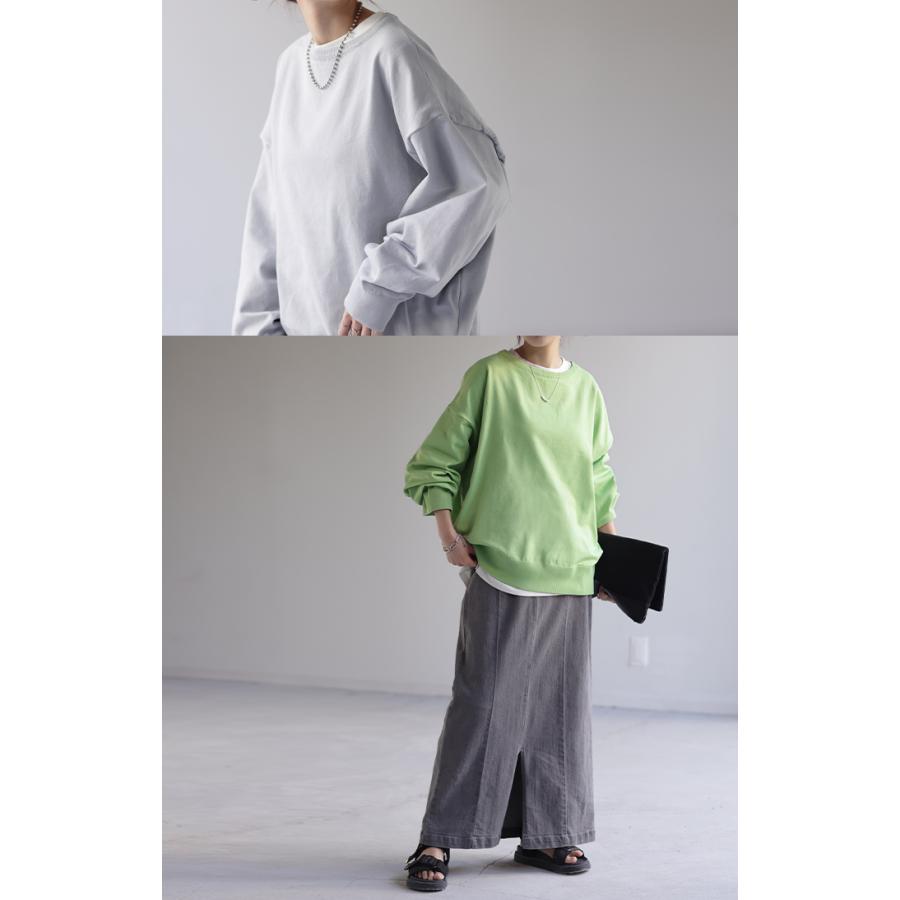 ニット 軽量 スポンジニット レディース プルオーバー セーター トレーナー トップス 軽い スポンジ 長袖 | HUG.U | 15