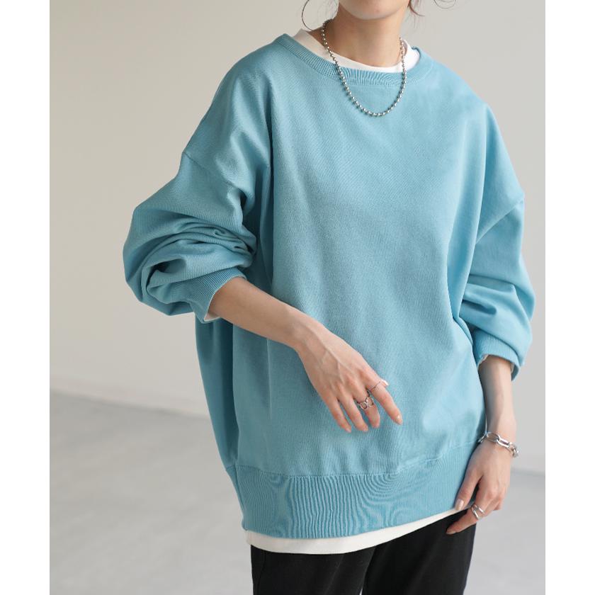 ニット 軽量 スポンジニット レディース プルオーバー セーター トレーナー トップス 軽い スポンジ 長袖 | HUG.U | 18