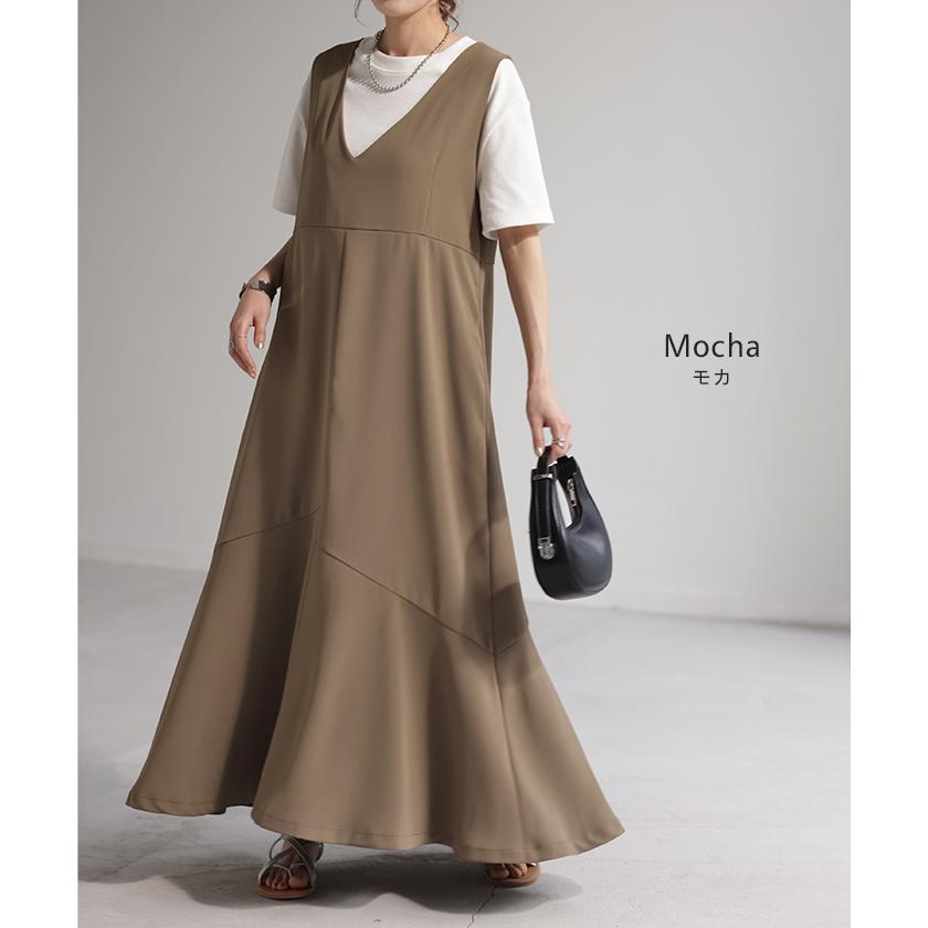 ワンピース マーメイド Aライン ロングワンピース ノースリーブ レディース ロング ロングワンピ マキシ | HUG.U | 12