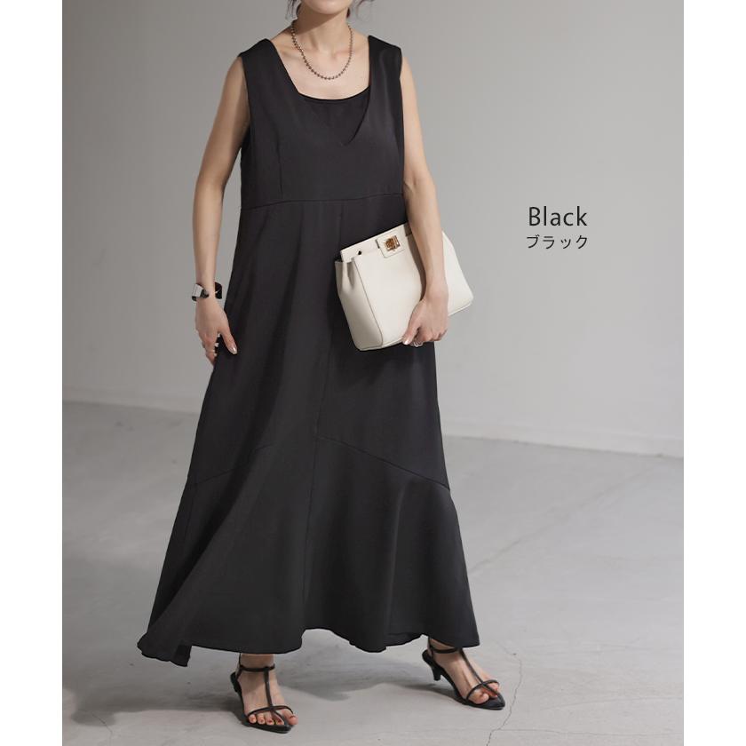 ワンピース マーメイド Aライン ロングワンピース ノースリーブ レディース ロング ロングワンピ マキシ | HUG.U | 15