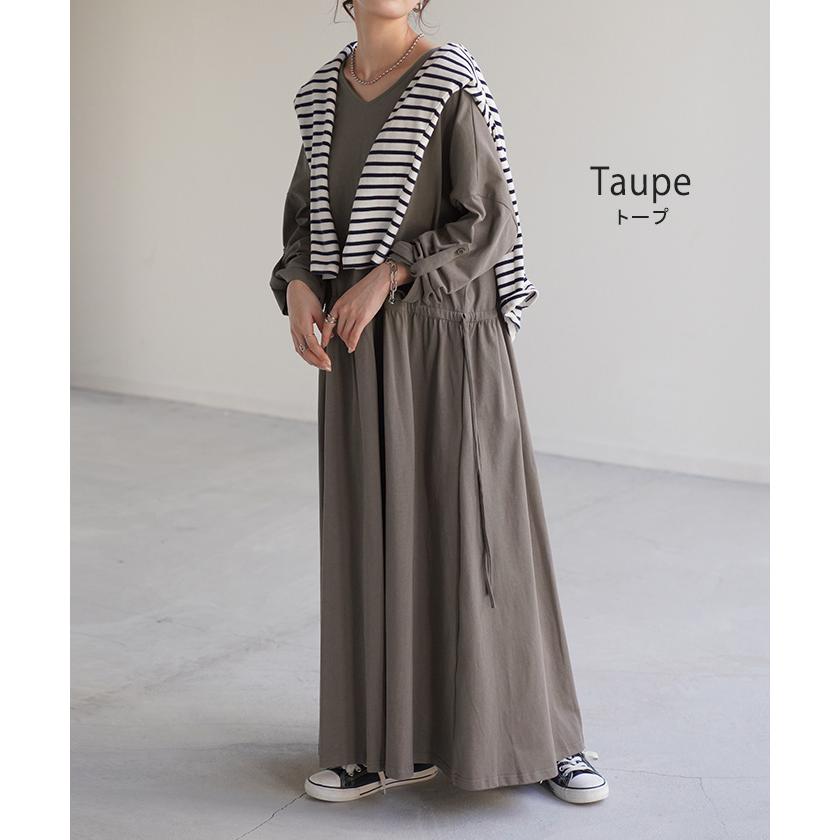 ワンピース ワンピ Aライン ドロスト レディース カットソー マキシワンピ ロングワンピース ロングワンピ | HUG.U | 17