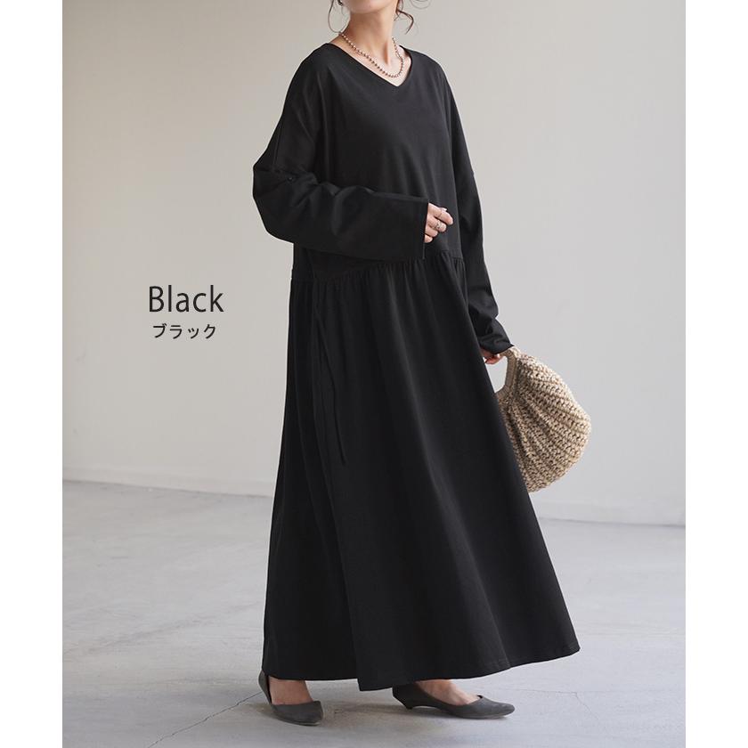 ワンピース ワンピ Aライン ドロスト レディース カットソー マキシワンピ ロングワンピース ロングワンピ | HUG.U | 19