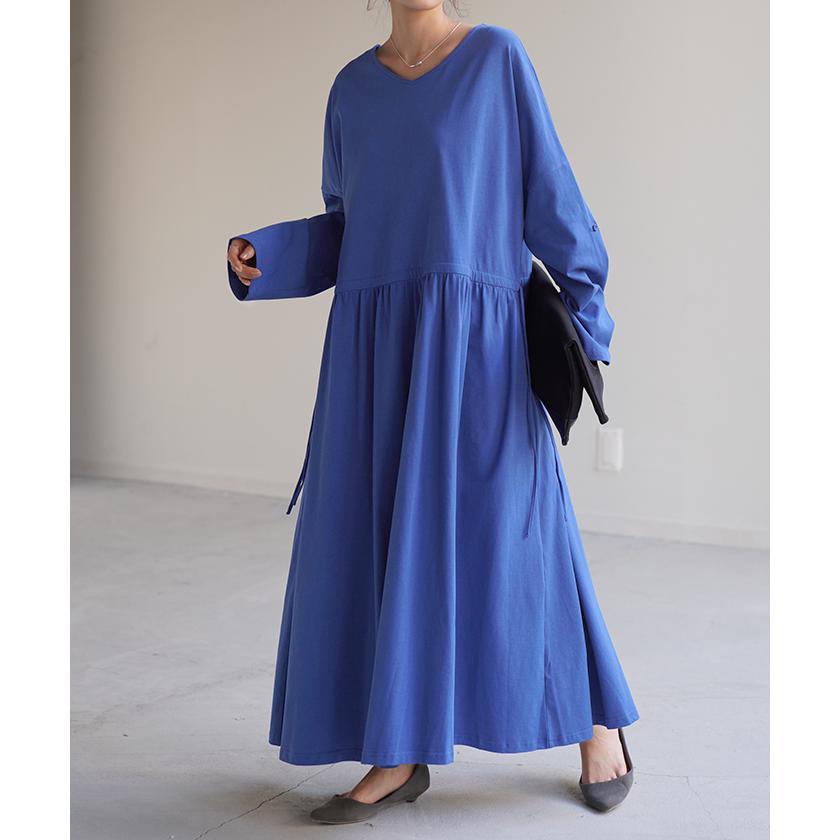 ワンピース ワンピ Aライン ドロスト レディース カットソー マキシワンピ ロングワンピース ロングワンピ | HUG.U | 10