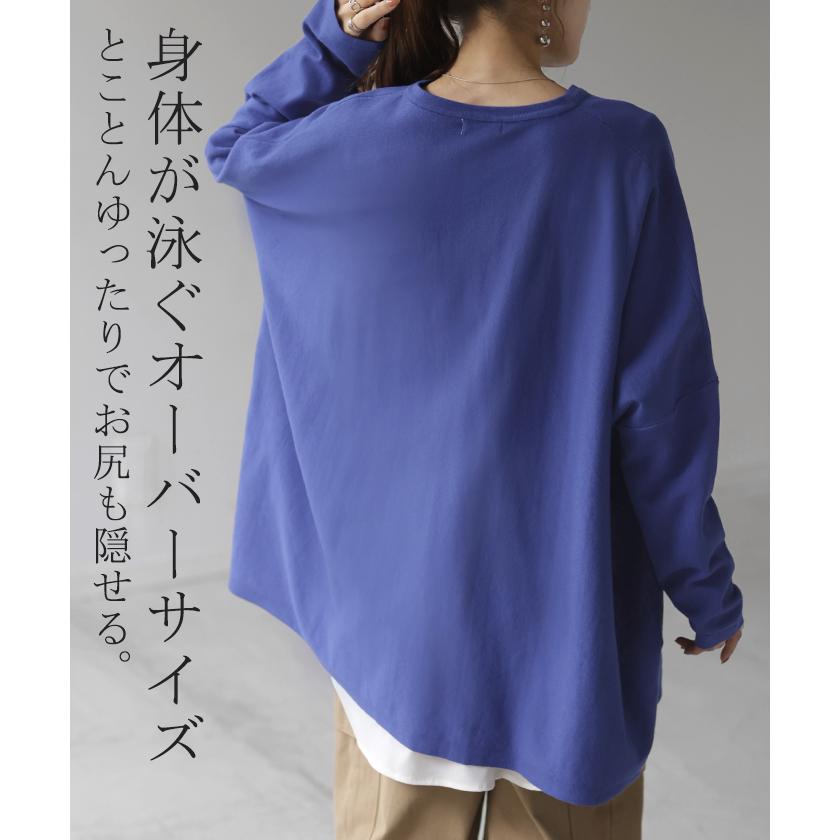 ニット 体型カバー 薄手 トップス レイヤード レディース ドルマントップス セーター Vネック ゆったり | HUG.U | 23