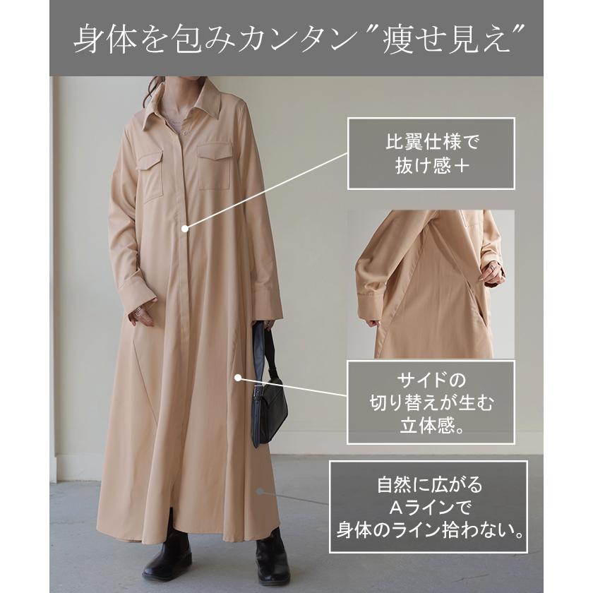 HUG.U（ハグユー） ワンピース シャツ 体型カバー レディース トップス