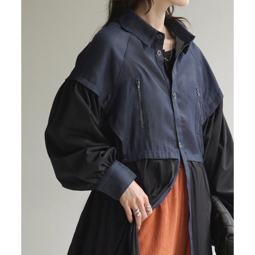 HUG.U（ハグユー） ワンピ レディース アウター プリーツ シャツ