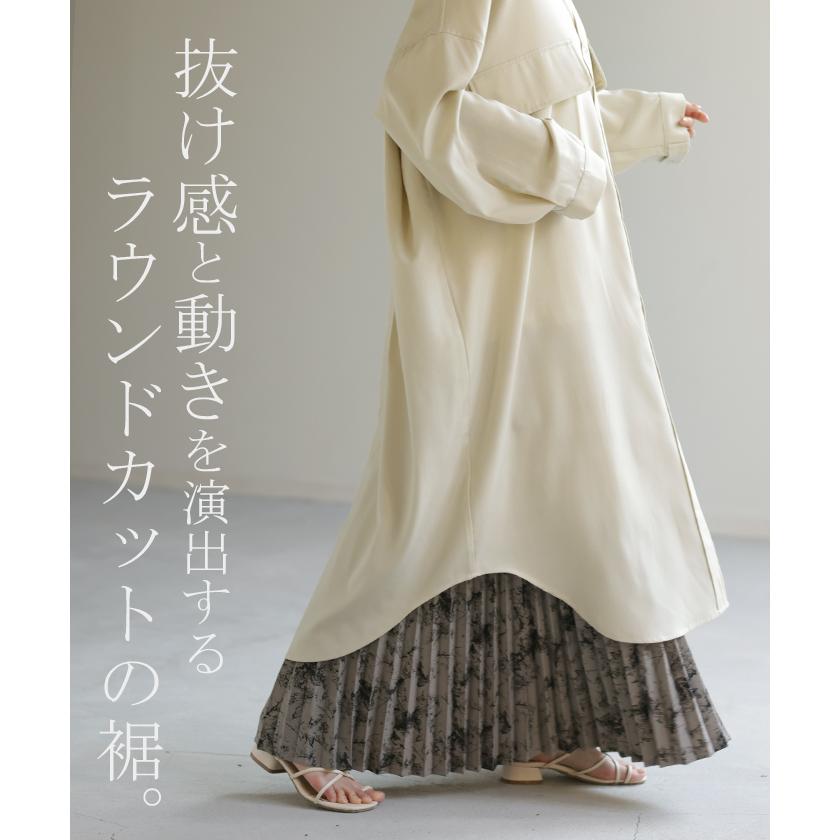 シャツ 体型カバー カラーシャツ トップス レディース チュニック ロングシャツ ロング 長袖 シャツワンピ | HUG.U | 19