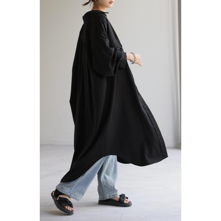 シャツ 体型カバー カラーシャツ トップス レディース チュニック ロングシャツ ロング 長袖 シャツワンピ | HUG.U | 09