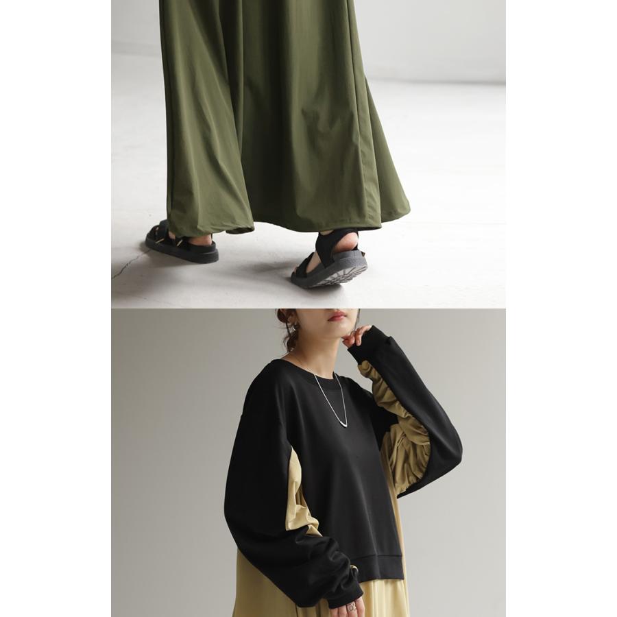 HUG.U ワンピース ロング バイカラー レディース バイカラーワンピース