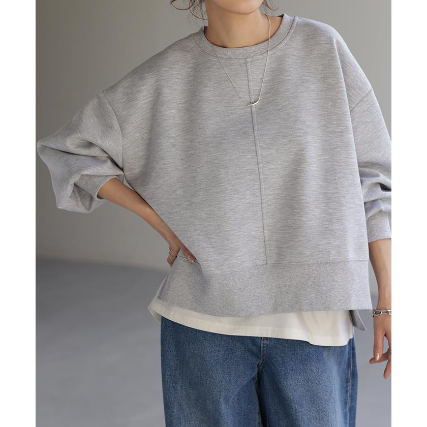 トップス スウェット 別売り セットアップ可 ジャスト丈 レディース トレーナー 無地 ドルマンスリーブ | HUG.U | 19