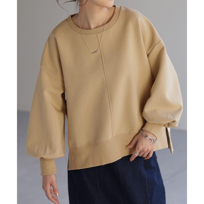 トップス スウェット 別売り セットアップ可 ジャスト丈 レディース トレーナー 無地 ドルマンスリーブ | HUG.U | 21