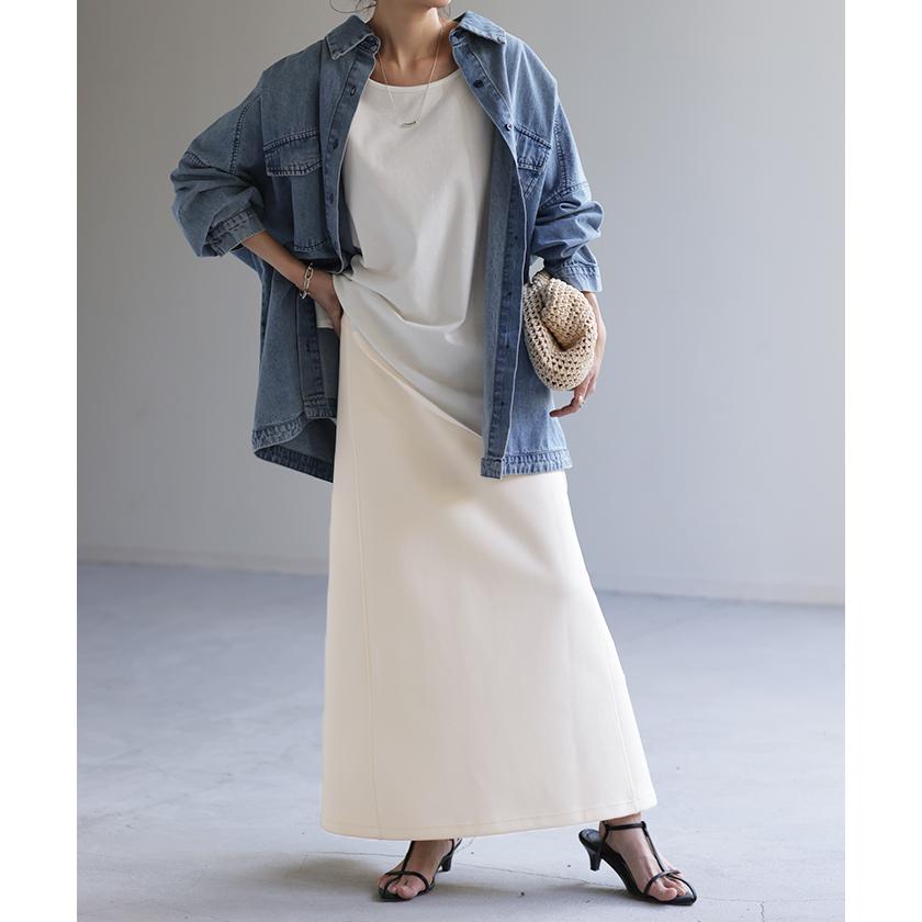 スカート スウェット 別売り セットアップ可 Aライン レディース ロングスカート ボトムス スウェット | HUG.U | 08