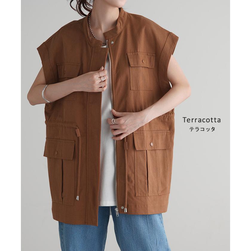 ベスト ジレ レディース トップス ミリタリー ミリタリーベスト ミリタリージレ ワークベスト ワーク | HUG.U | 17