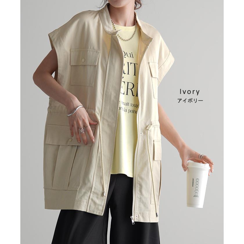 ベスト ジレ レディース トップス ミリタリー ミリタリーベスト ミリタリージレ ワークベスト ワーク | HUG.U | 18