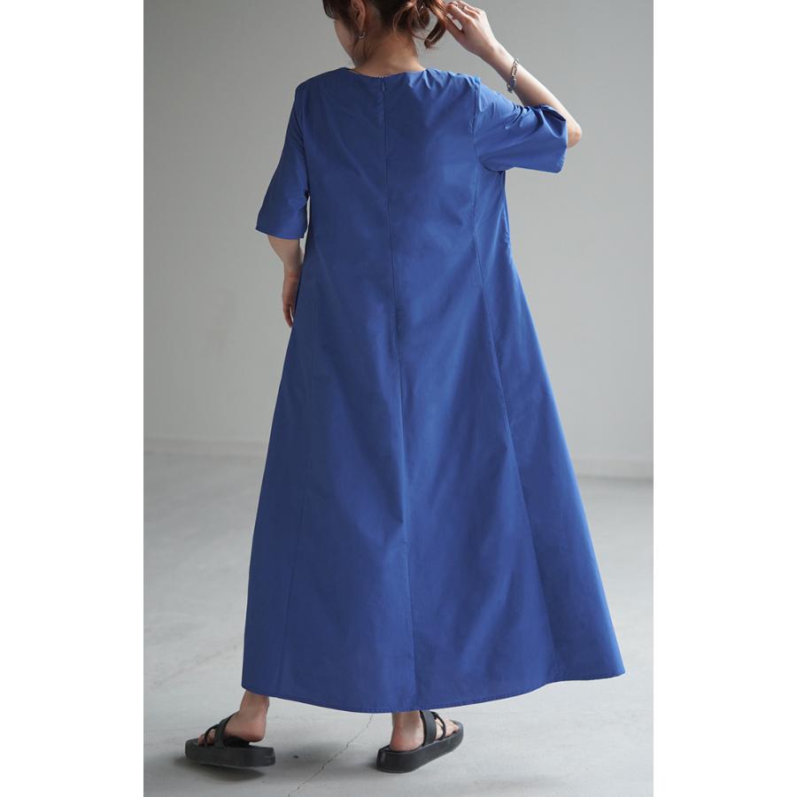 ワンピース 撥水 半袖 レディース ロング ロングワンピース マキシ マキシワンピース Aライン ワンピ 体型カバー | HUG.U | 20