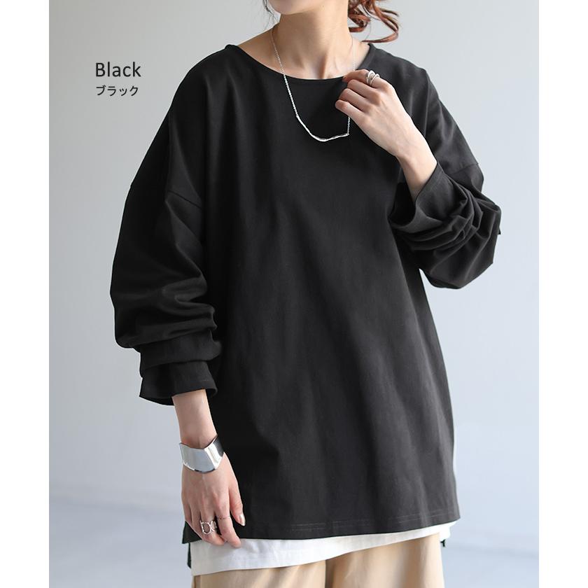 HUG.U Tシャツ ロンT バスクT レディース トップス ボートネック