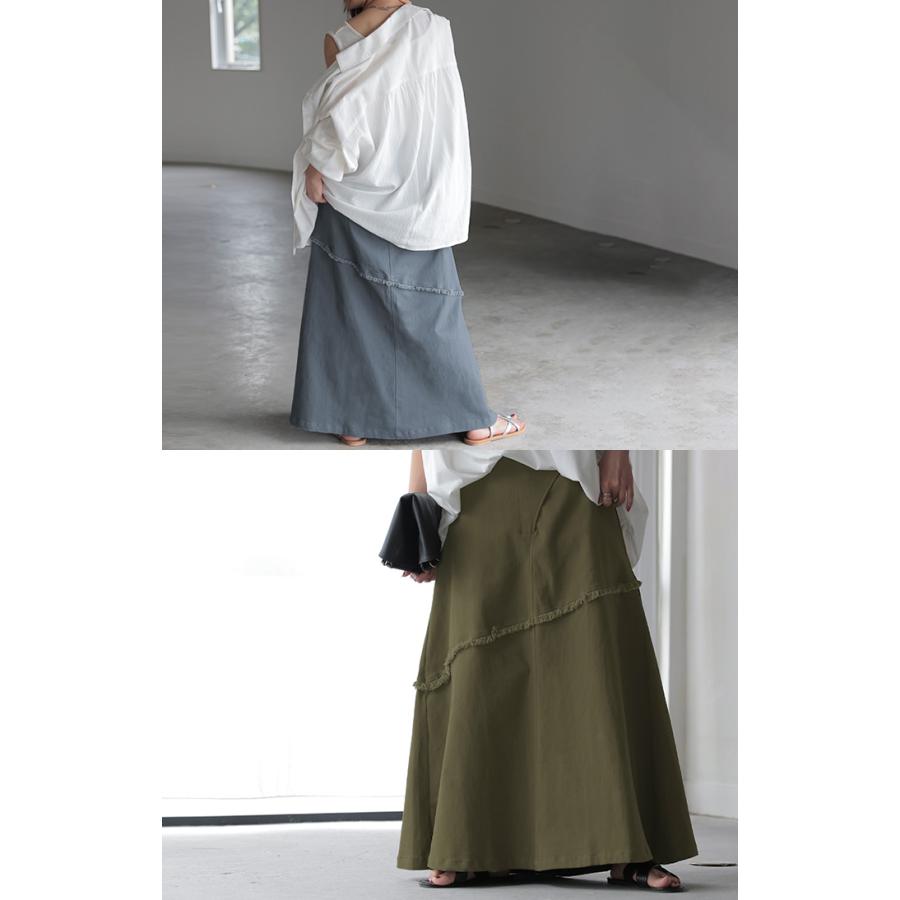 スカート Aライン ラップ チノ チノスカート Aラインスカート レディース フレア フレアスカート ボトムス | HUG.U | 22