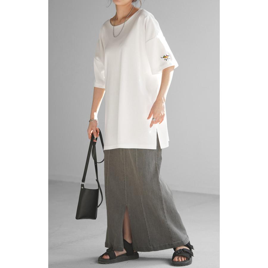 HUG.U（ハグユー） Tシャツ カットソー 刺繍 トップス レディース ワン