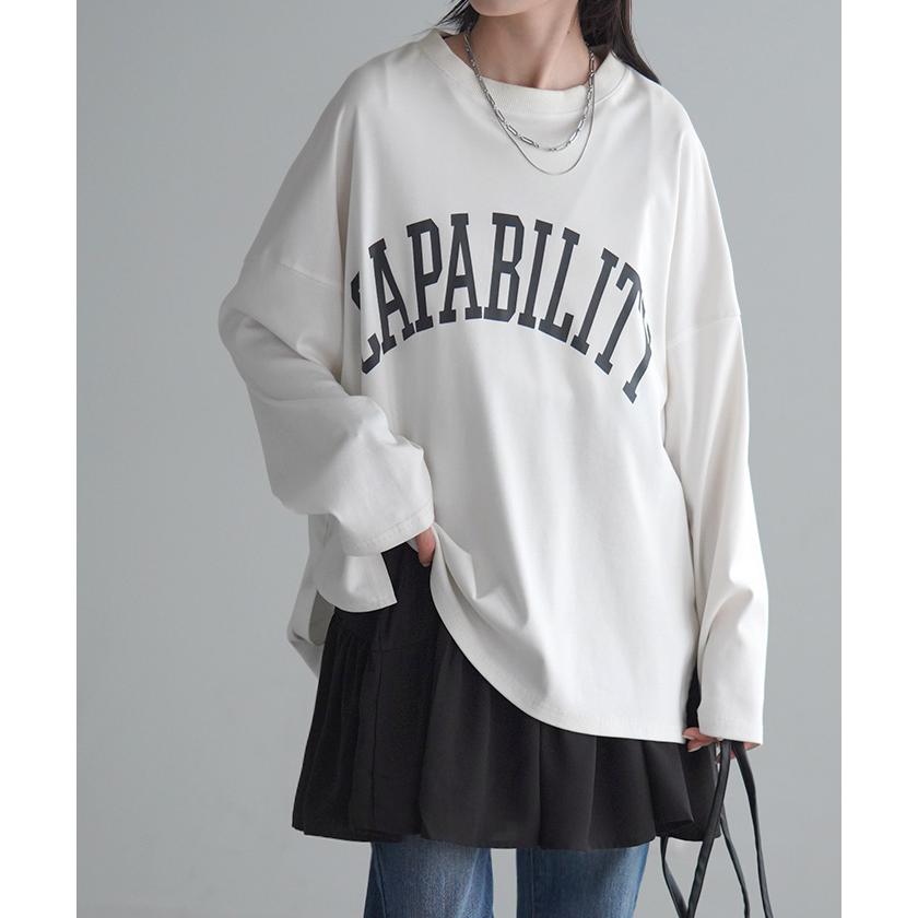 付け裾 レイヤード レディース 重ね着風 フリル シフォン つけ裾 着け裾 重ね着 レイヤードシャツ ブラウス Tシャツ ラウンド インナー フェイクレイヤード | HUG.U | 19