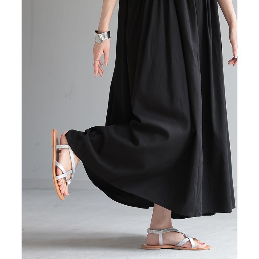 ワンピース 刺繍 上質感 レース 綿100% ロングワンピース ロング レディース ワンピ ぽわん袖 バルーンスリーブ | HUG.U | 19