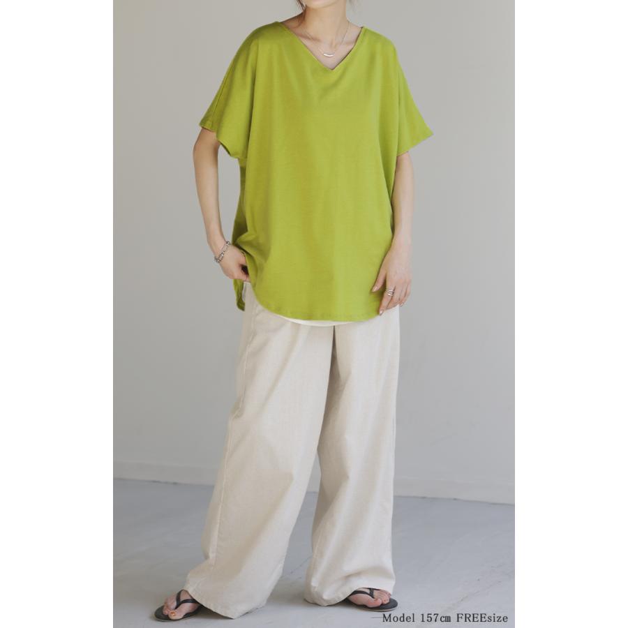 Tシャツ ドルマン カットソー 二の腕カバー ドルマンスリーブ トップス ティーシャツ きれいめ レディース | HUG.U | 11