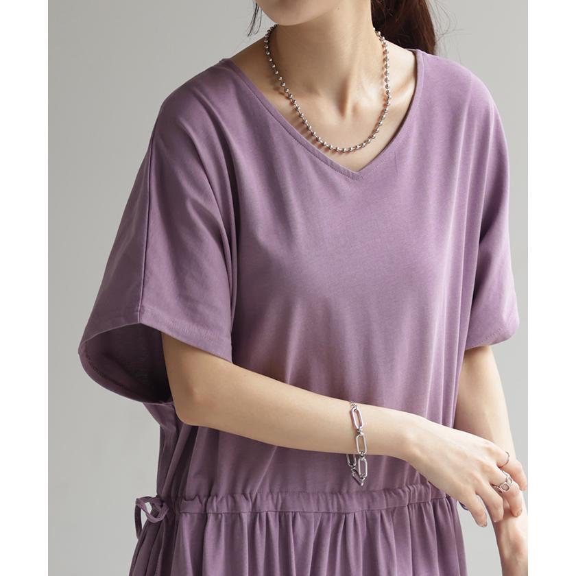 ワンピース 半袖 ロング レディース カットソー ワンピ マキシワンピース ロングワンピース ロングワンピ | HUG.U | 08