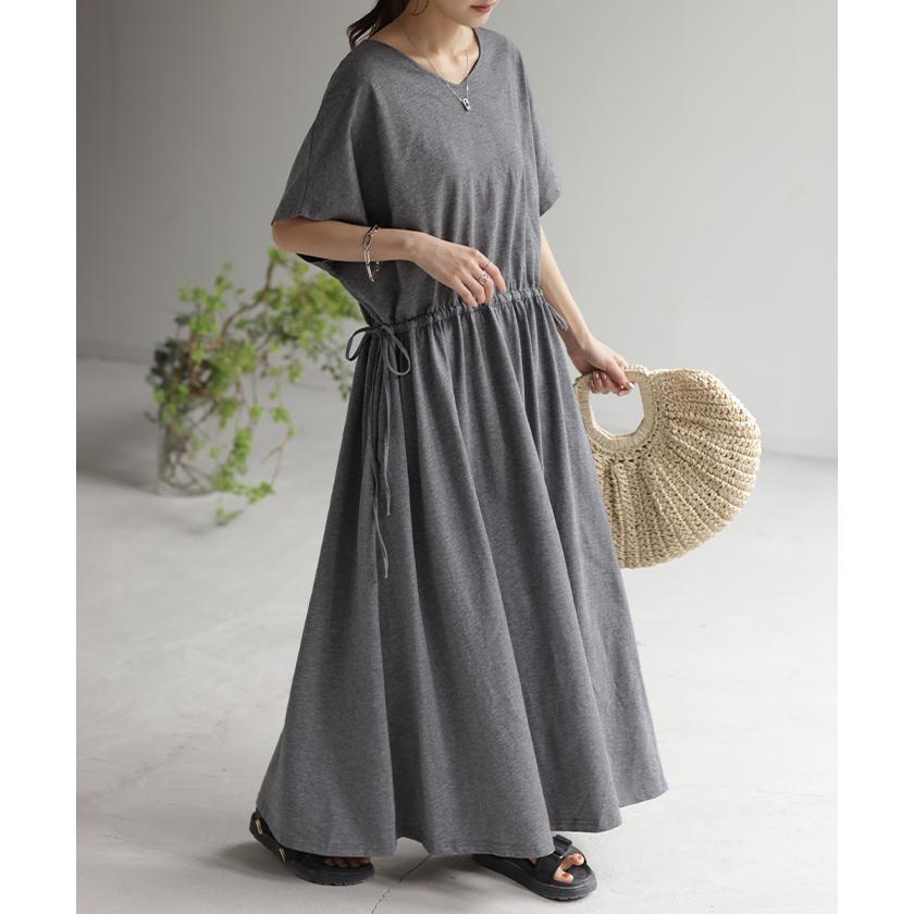 HUG.U（ハグユー） ワンピース 半袖 ロング レディース カットソー