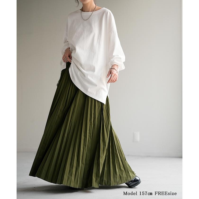 トップス ロンT 綿100% レディース カットソー ティーシャツ 無地 長袖 Tシャツ ロング チュニック ビッグ | HUG.U | 21