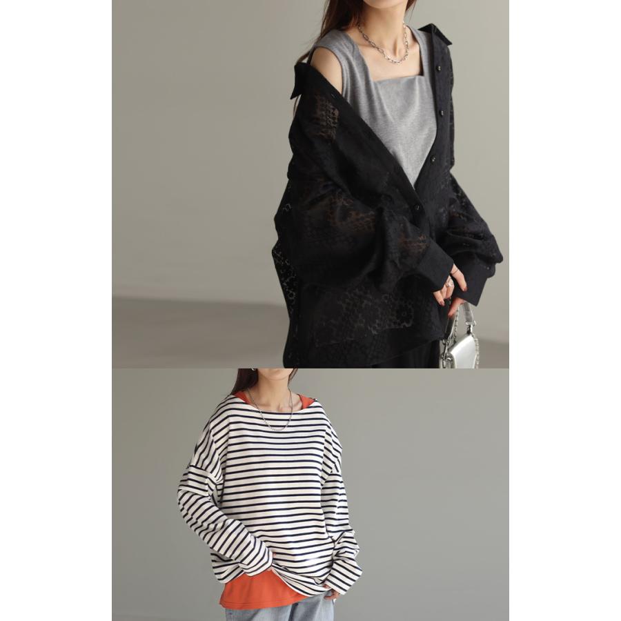 タンクトップ レディース インナー ブラトップ カップ付き パット付き トップス スクエアタンク カットソー | HUG.U | 16