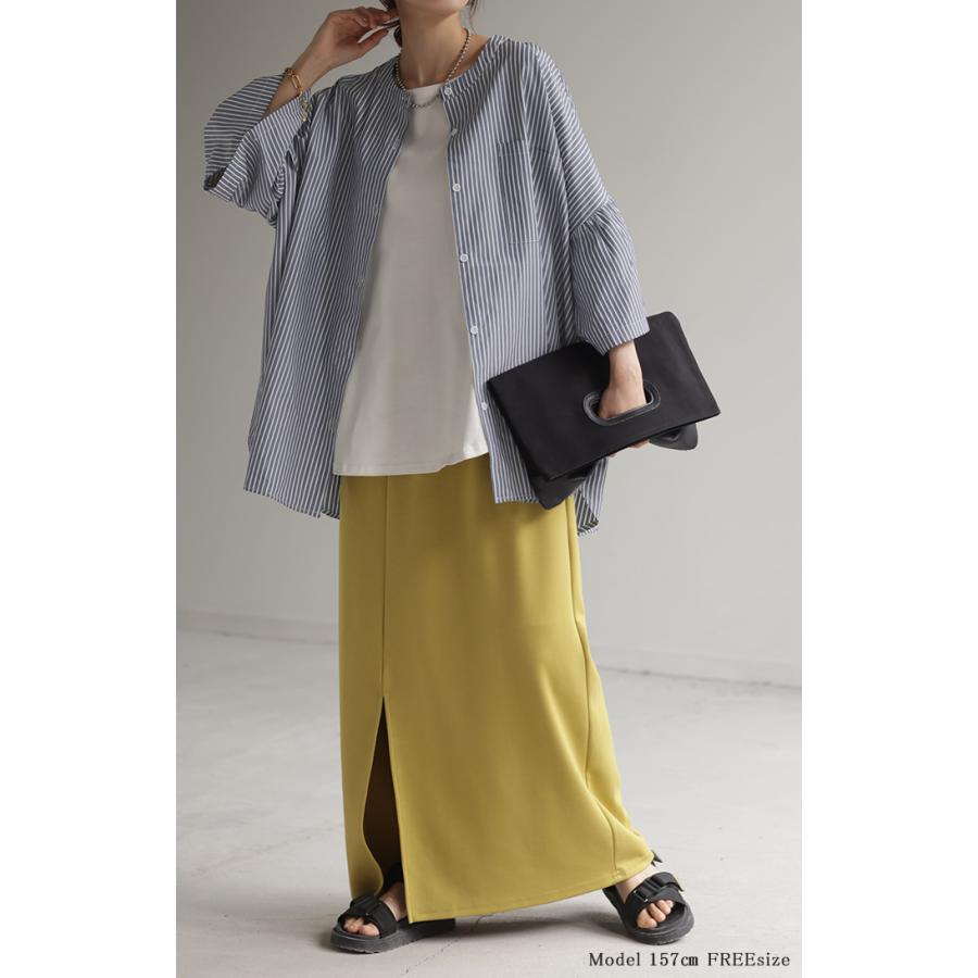 HUG.U（ハグユー） シャツ フレア袖 体型カバー ギャザー トップス