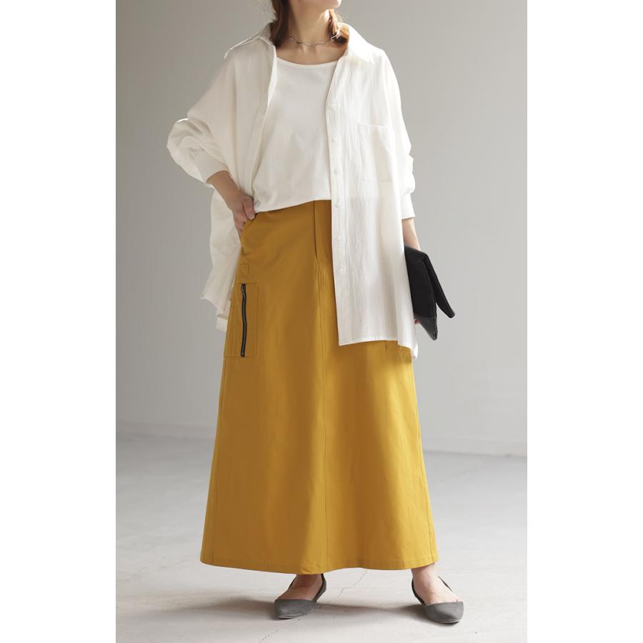 スカート ロング カーゴ ワークスカート Aラインスカート レディース ボトムス ロングスカート マキシ | HUG.U | 13