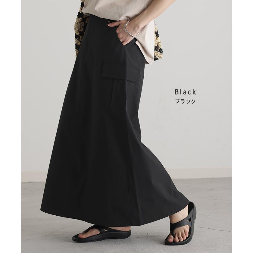 スカート ロング カーゴ ワークスカート Aラインスカート レディース ボトムス ロングスカート マキシ | HUG.U | 19
