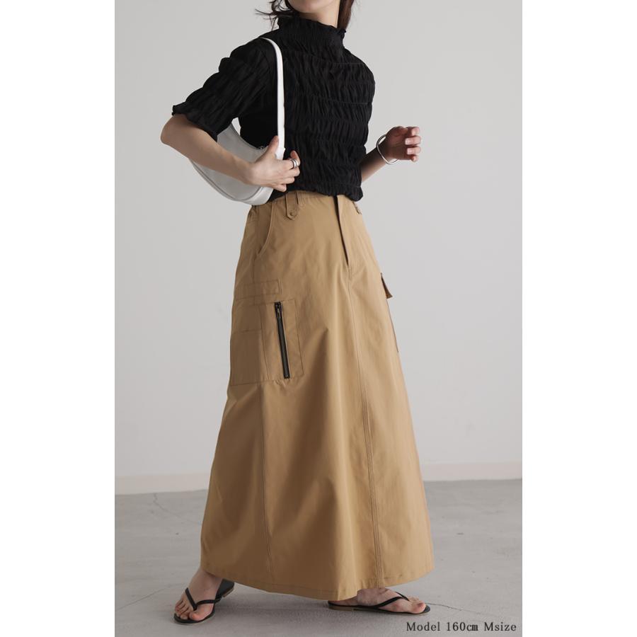 スカート ロング カーゴ ワークスカート Aラインスカート レディース ボトムス ロングスカート マキシ | HUG.U | 21