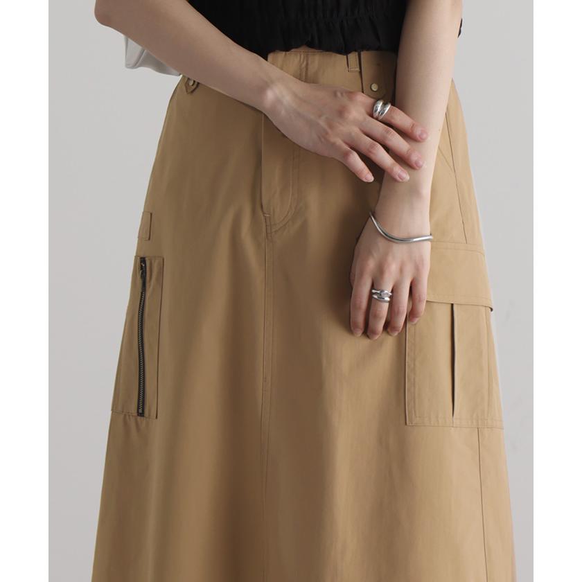 スカート ロング カーゴ ワークスカート Aラインスカート レディース ボトムス ロングスカート マキシ | HUG.U | 23