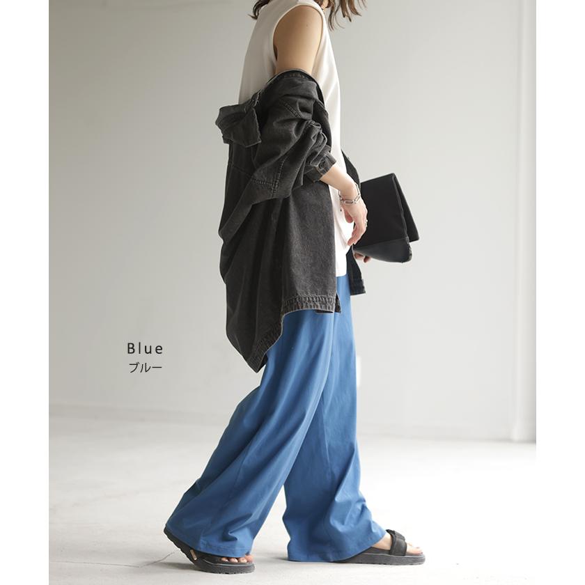 HUG.U（ハグユー） パンツ タックパンツ ワイド カラーパンツ ワイド