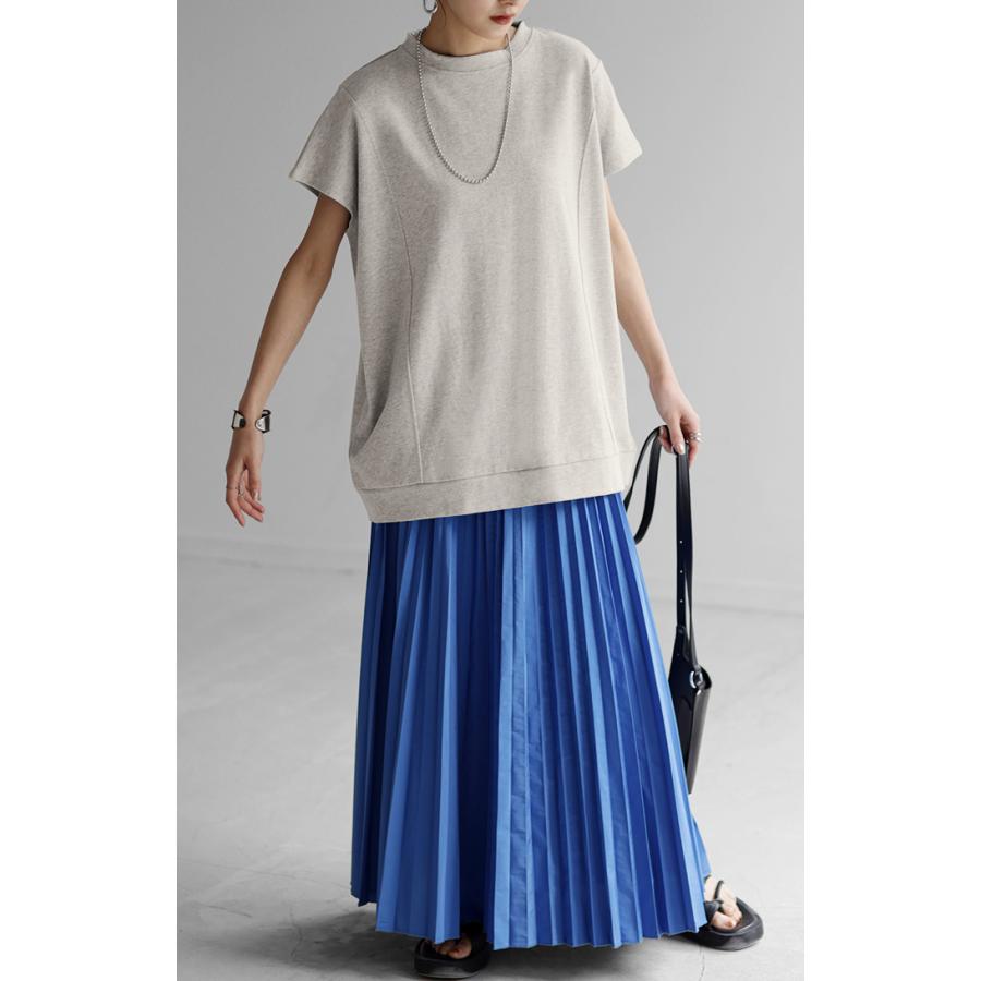 Tシャツ 半袖 モックネック トップス レディース カットソー フレンチ フレンチスリーブ ティーシャツ | HUG.U | 14