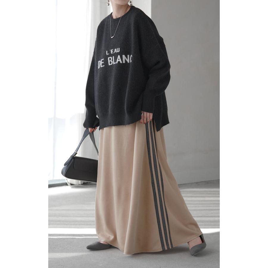 スカート ロング フレア レディース ボトムス ライン スポーツ スポーティー ロングスカート マキシ ハイウエスト | HUG.U | 18