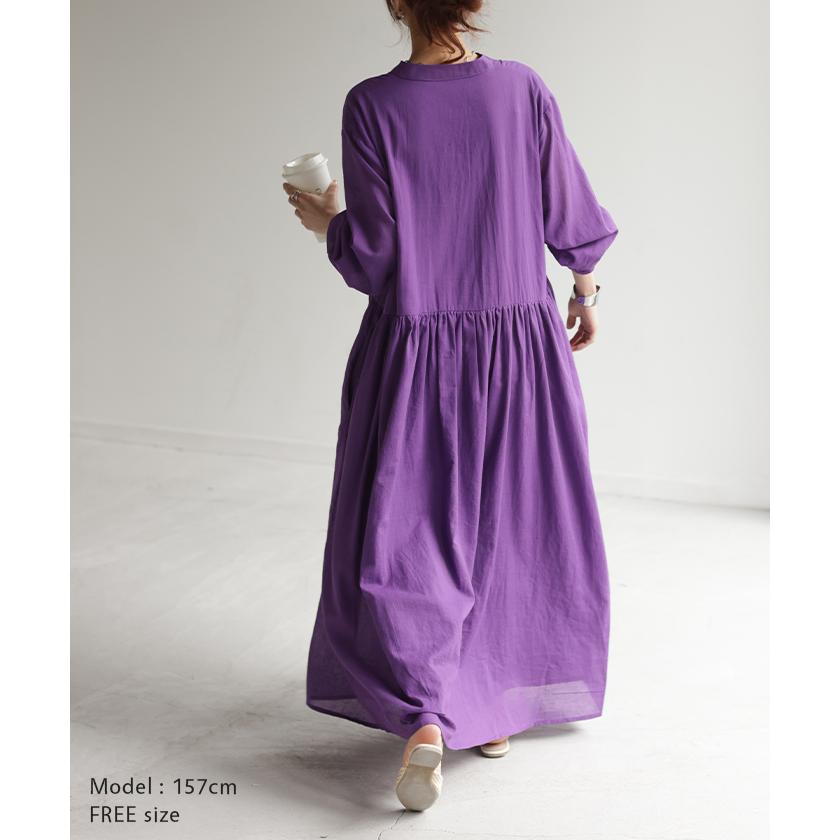 ワンピース ナチュラル 綿100％ ロング シャツワンピース シャツ レディース ロングワンピース ロングワンピ | HUG.U | 13