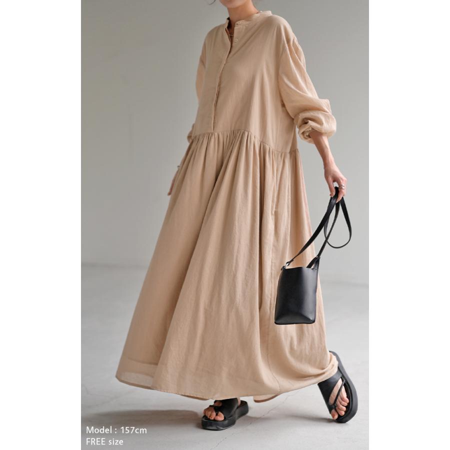 ワンピース ナチュラル 綿100％ ロング シャツワンピース シャツ レディース ロングワンピース ロングワンピ | HUG.U | 16