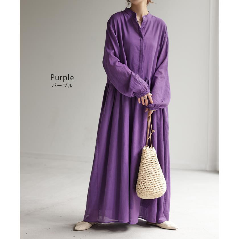 ワンピース ナチュラル 綿100％ ロング シャツワンピース シャツ レディース ロングワンピース ロングワンピ | HUG.U | 17